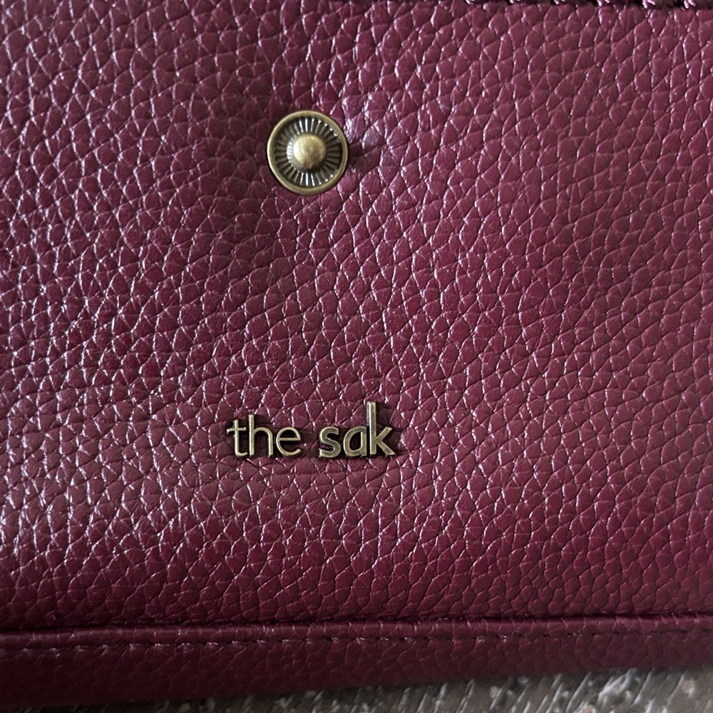 The Sak Dark Red Leather Wristlet - Picture 3 of 13